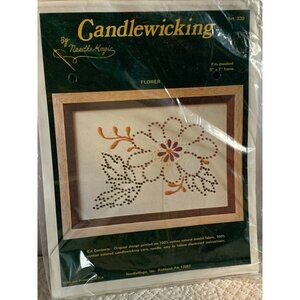 Needle Magic Candlewicking Kit 330 Flower Design 5"x7" Craft DIY Embroidery New